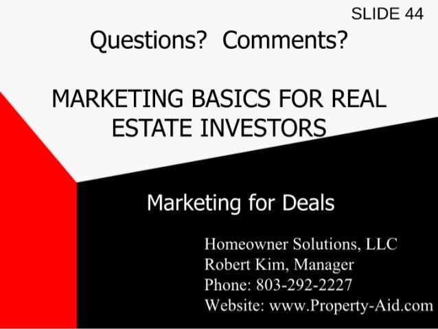Marketing For Real Estate Investors