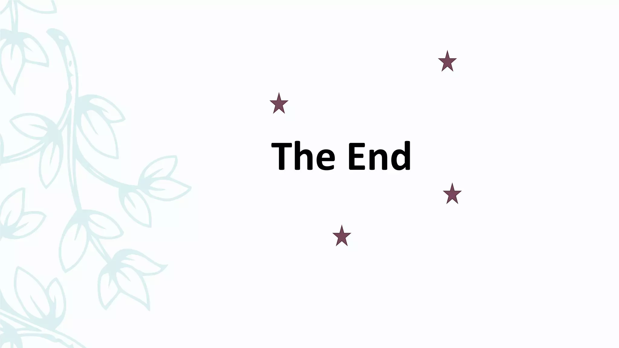The End
 