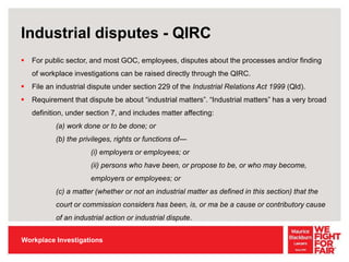 QLD EILS Seminar: Workplace Investigations | PPTX