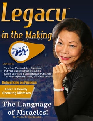 Legacy Magzaine Summer issue