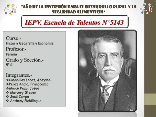Augusto B Leguia Trabajo