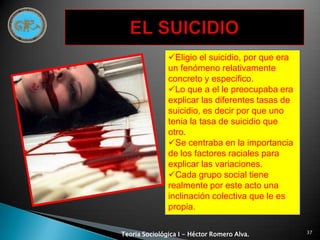 METODOLOGIAEra mas adecuada para otras ciencias que para la sociología. Resulta obvio que es prácticamente imposible interferir en los fenómenos sociales e intentar controlarlos. La única excepción posible la constituye un experimento natural en el que las consecuencias de lago que sucede en un lugar son observadas y comparadas con las condiciones en lugares en los que el evento asi no sucede.LA EXPRIMENTACIONTeoria Sociológica I - Héctor Romero Alva.21