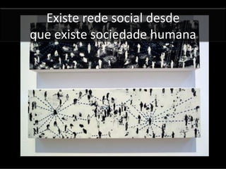 Existe rede social desde
que existe sociedade humana
 