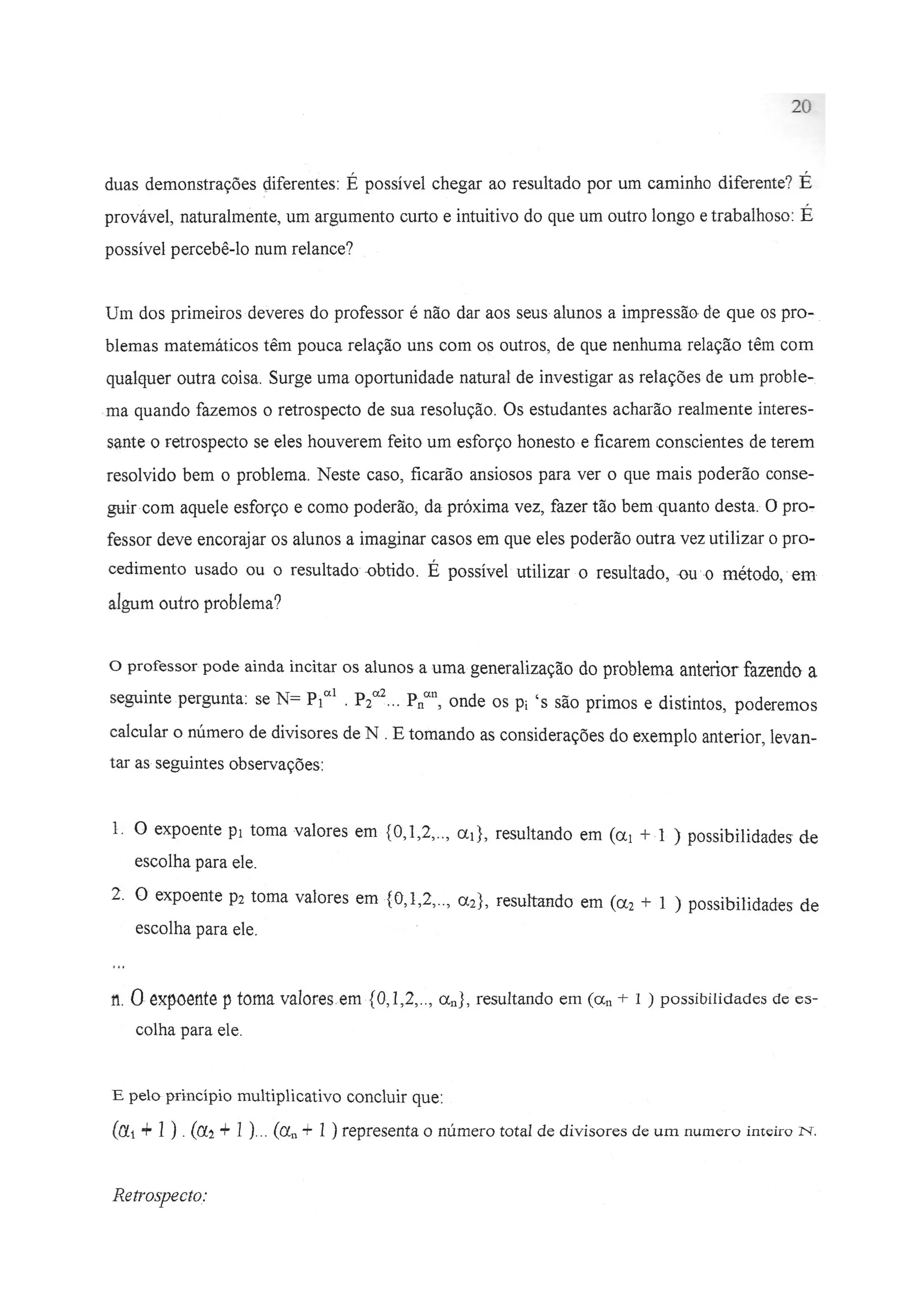 O Princípio Multiplicativo como Recurso Didático para a Resolução de Problemas de Contagem - Augusto César Barbosa Dornelas - Dissertação de Mestrado