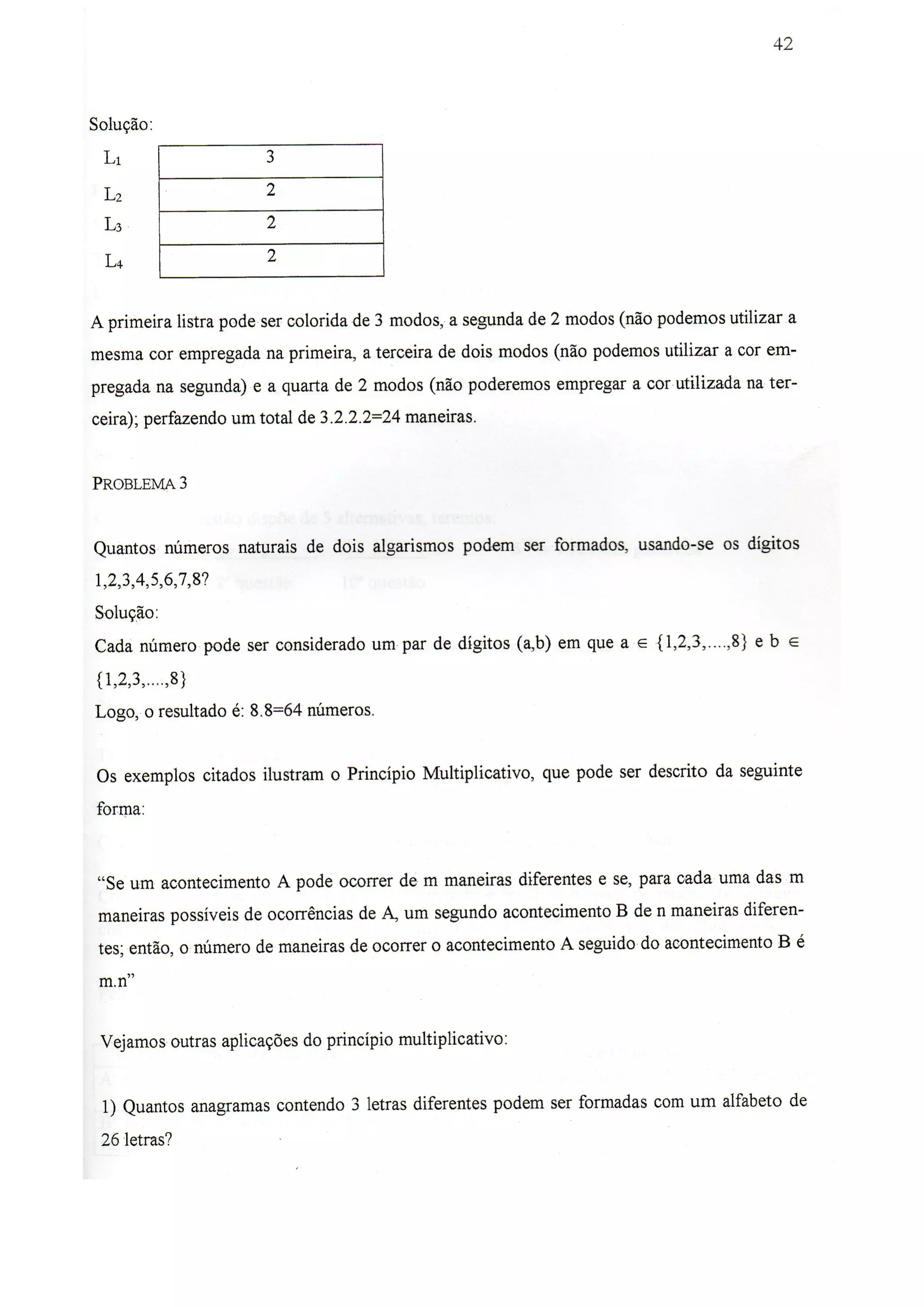 O Princípio Multiplicativo como Recurso Didático para a Resolução de Problemas de Contagem - Augusto César Barbosa Dornelas - Dissertação de Mestrado