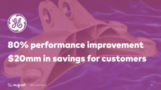 472016 | www.aug.co
80% performance improvement
$20mm in savings for customers
 