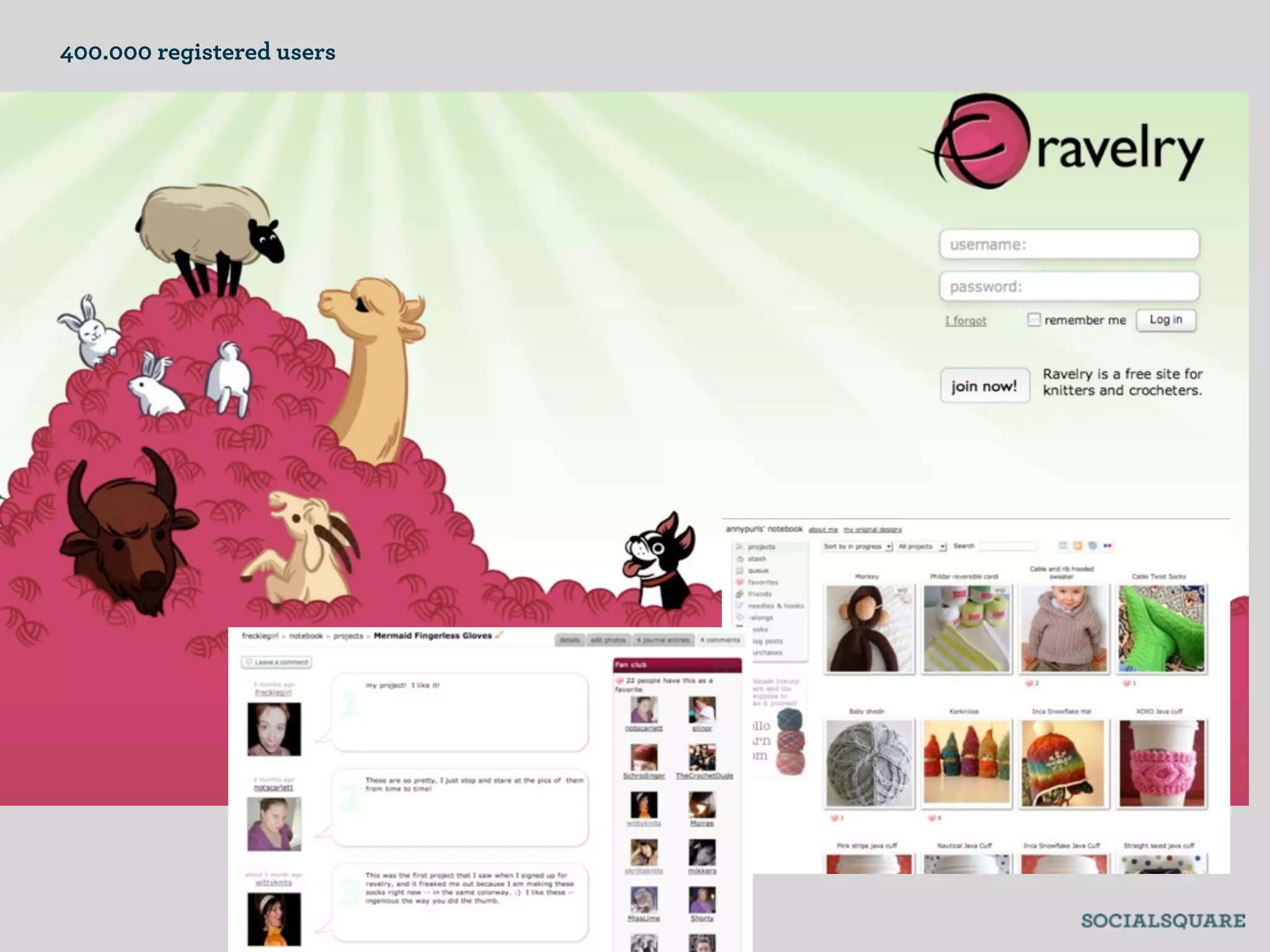 400.000 registered users
 