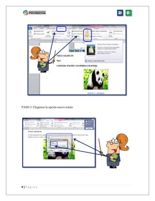 8 | P á g i n a
PASO 3: Elegimos la opción nuevo rotulo
 