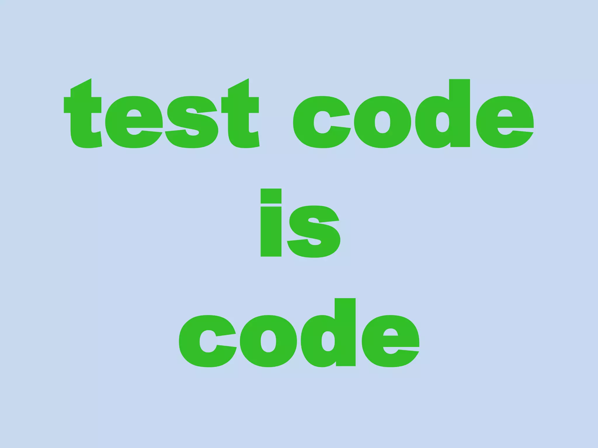 test code is code 