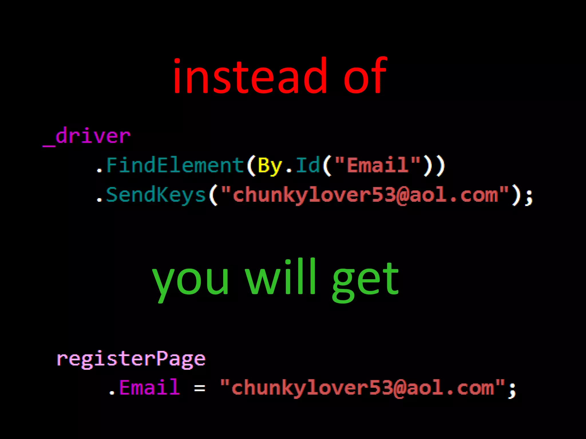 instead of you will get 