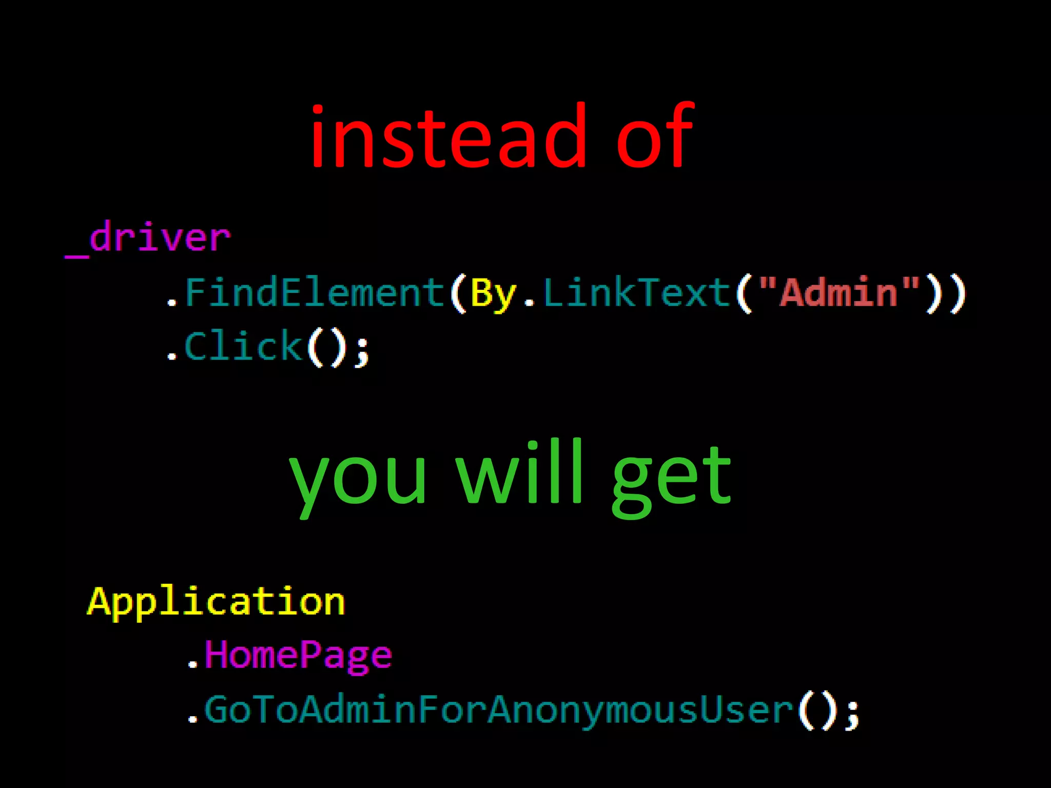 instead of you will get 