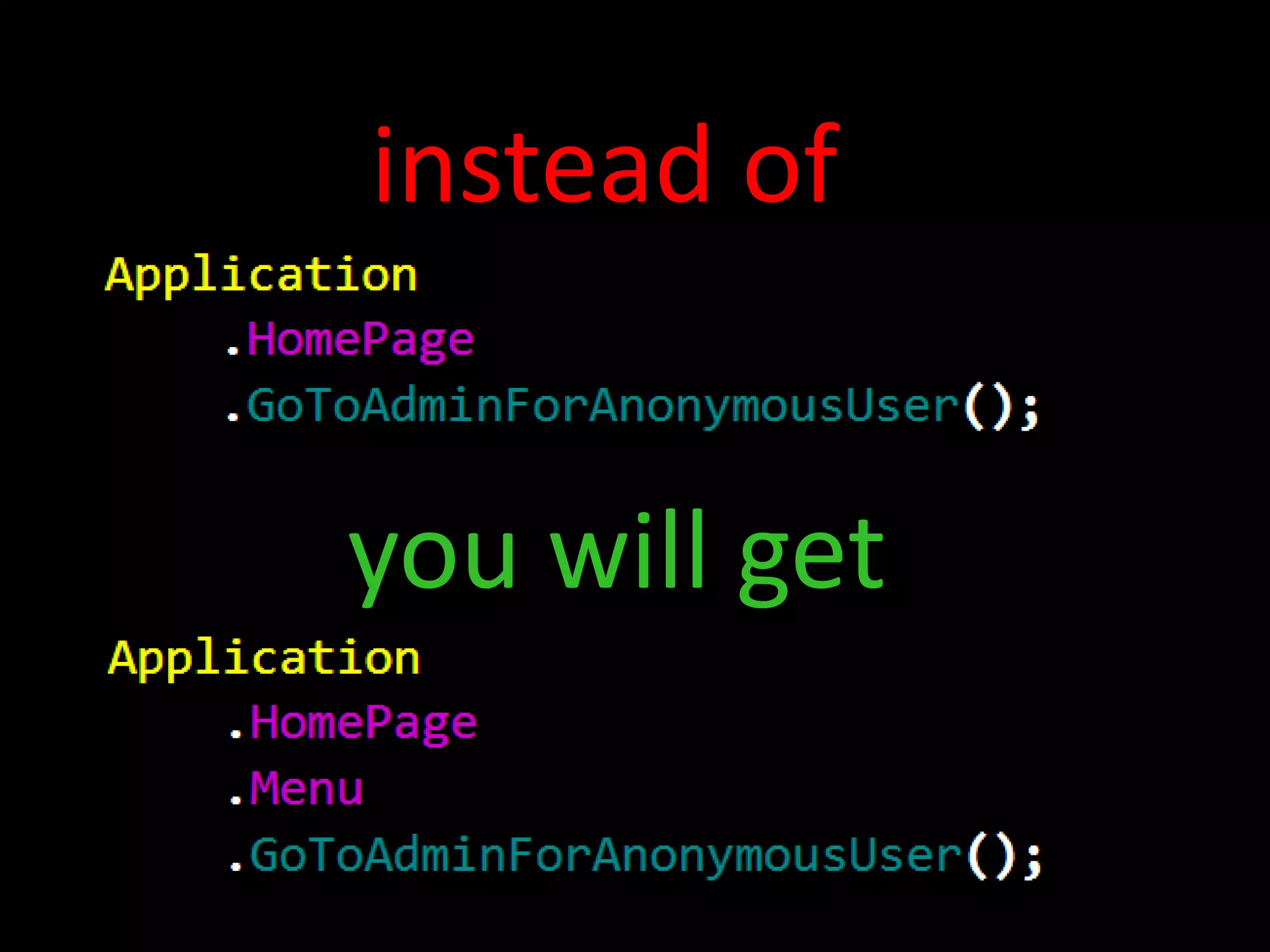 instead of you will get 