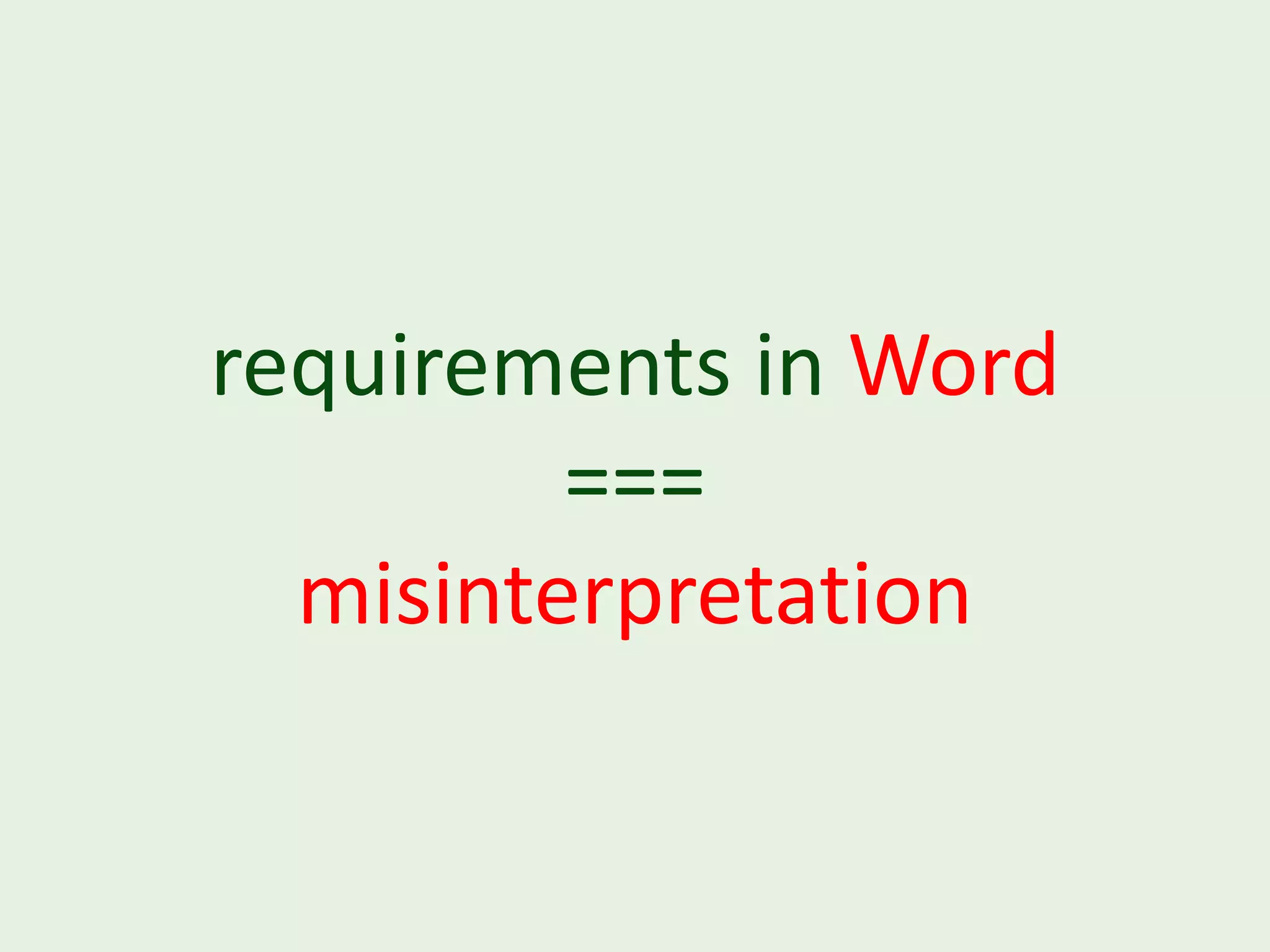 requirements in Word === misinterpretation 
