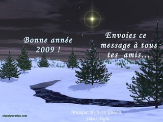 Envoies ce message à tous tes  amis … Bonne année 2009 ! Musique:Medwyn Goodal,  Silent Night  