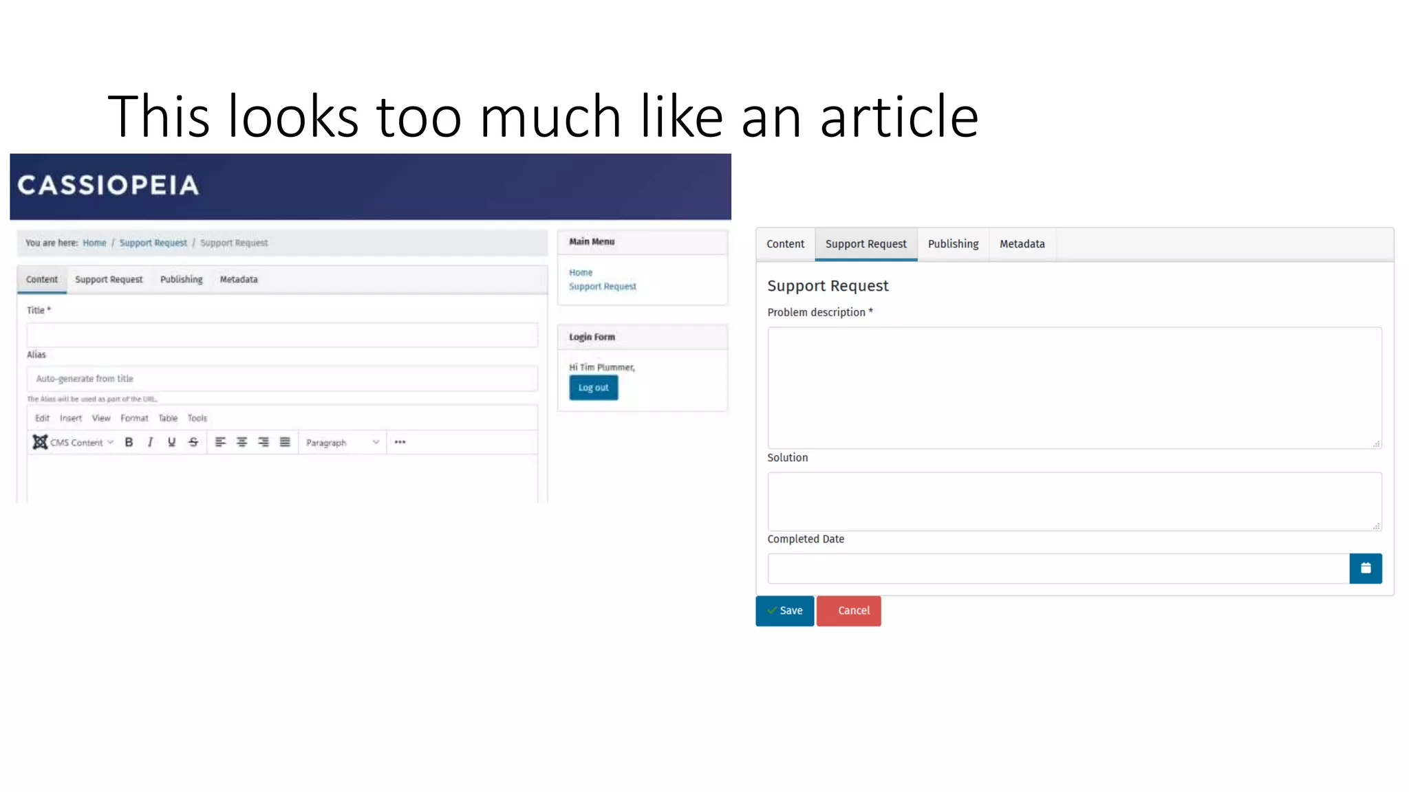 This looks too much like an article
 
