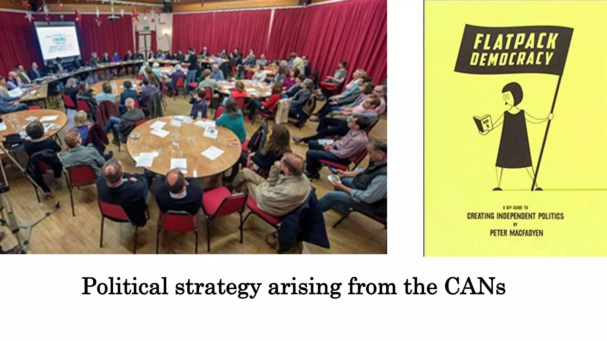 Political strategy arising from the CANs
 