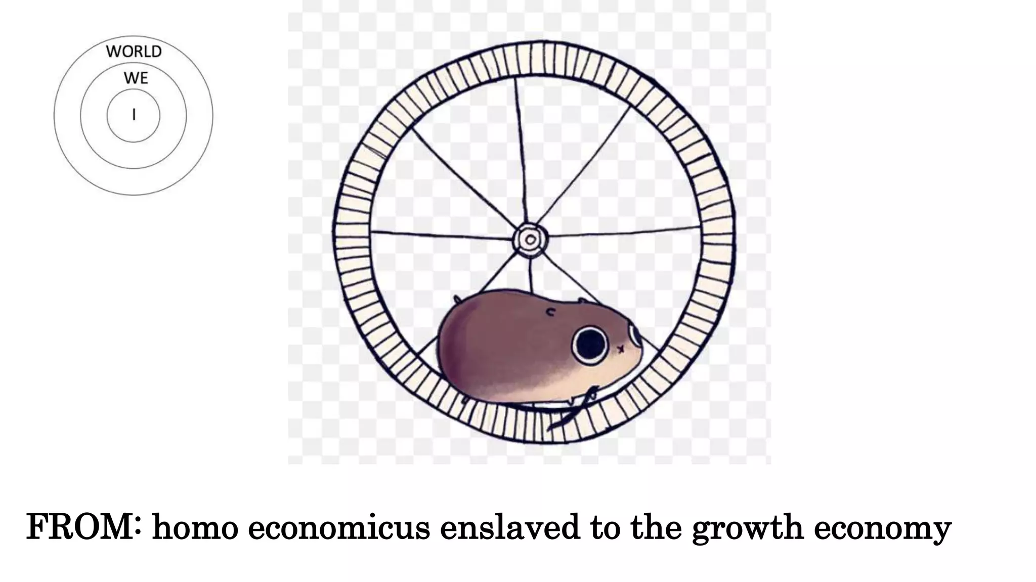 FROM: homo economicus enslaved to the growth economy
 