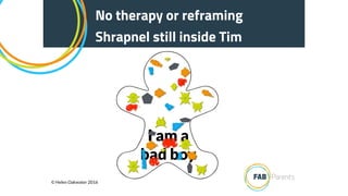 I am a
bad boy
No therapy or reframing
Shrapnel still inside Tim
© Helen Oakwater 2016
 