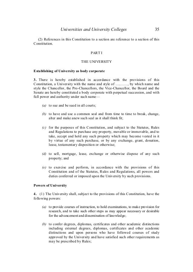 universities and university colleges act 1971