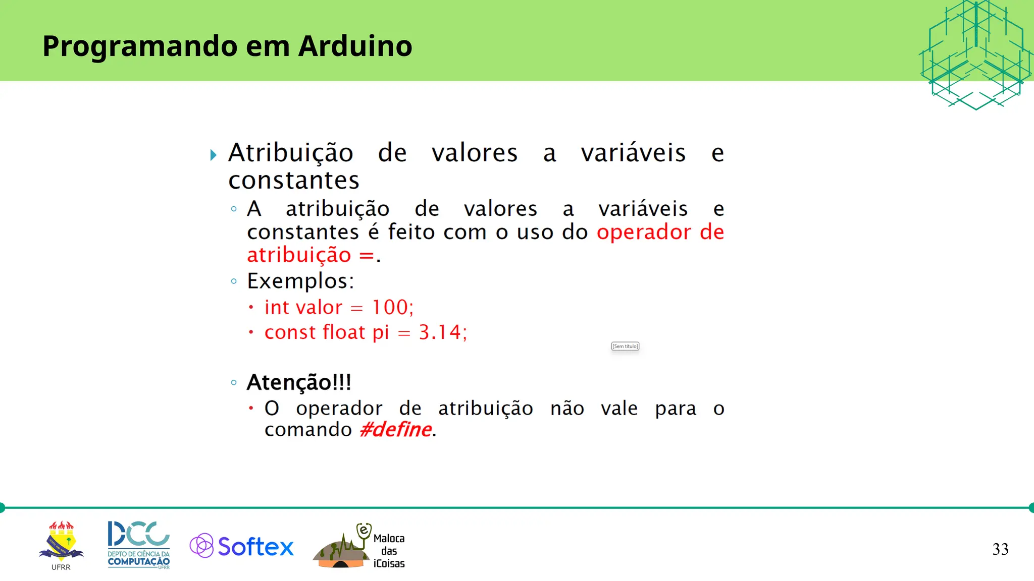 33
Programando em Arduino
 