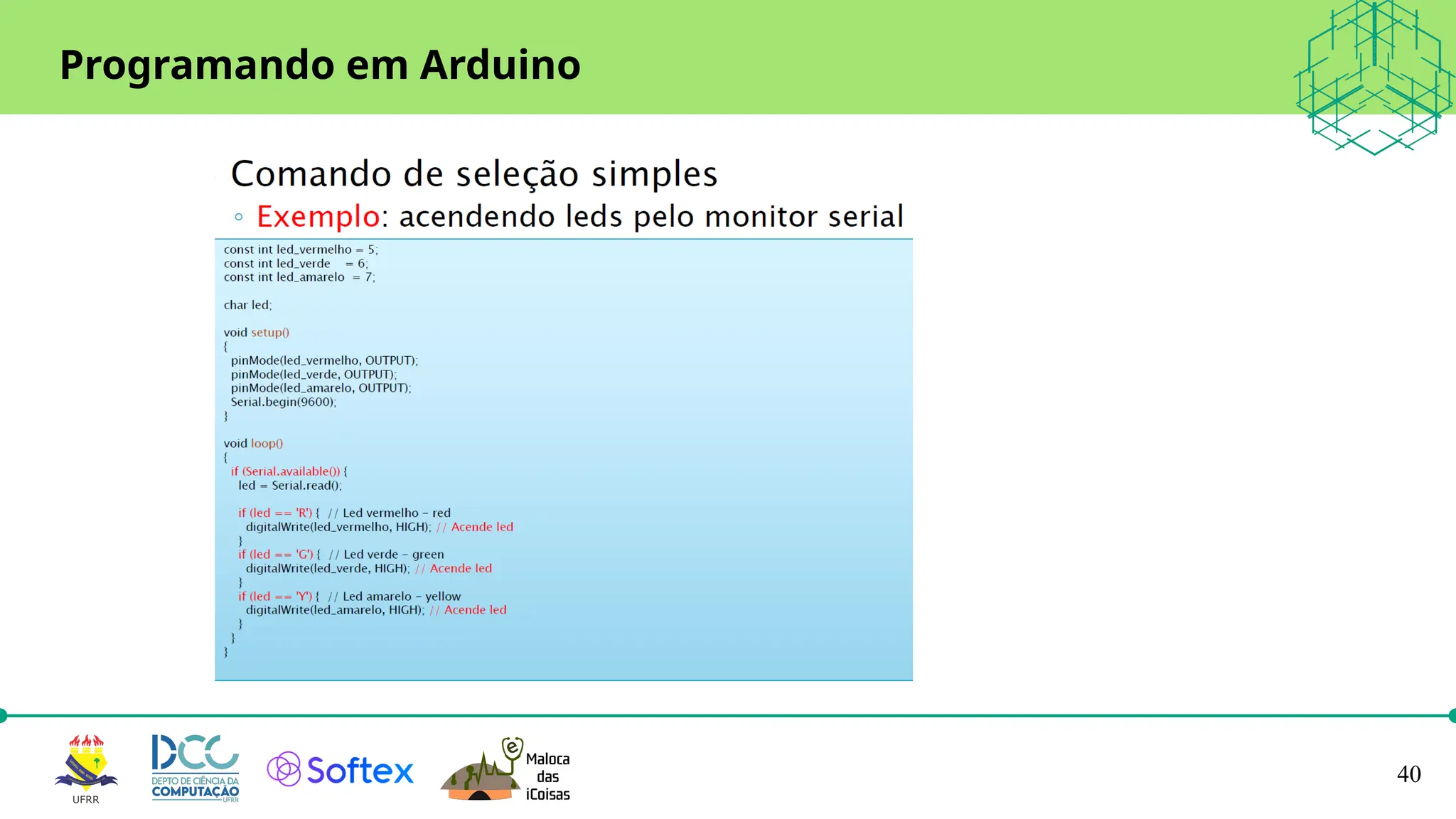 40
Programando em Arduino
 