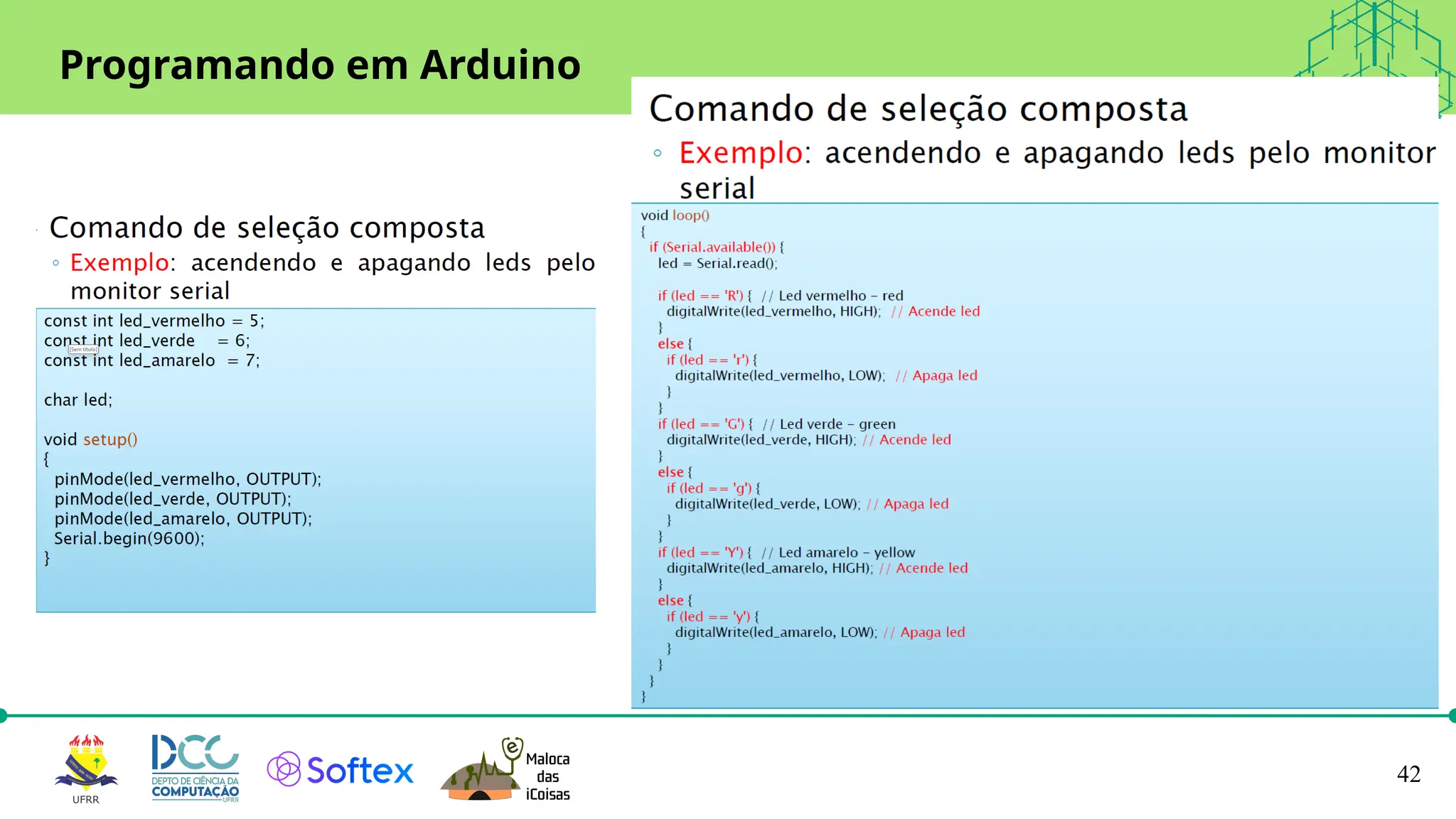 42
Programando em Arduino
 