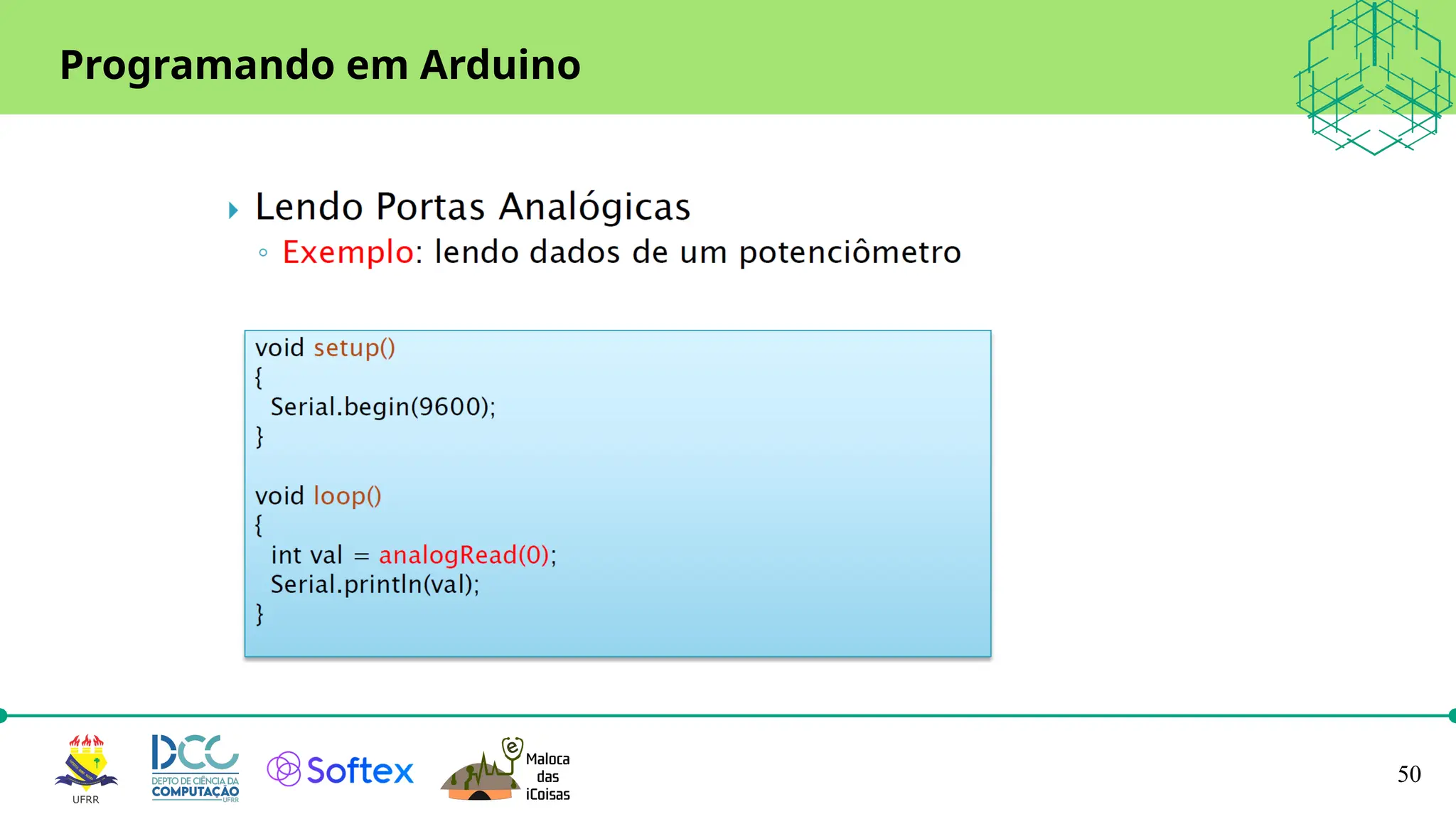 50
Programando em Arduino
 