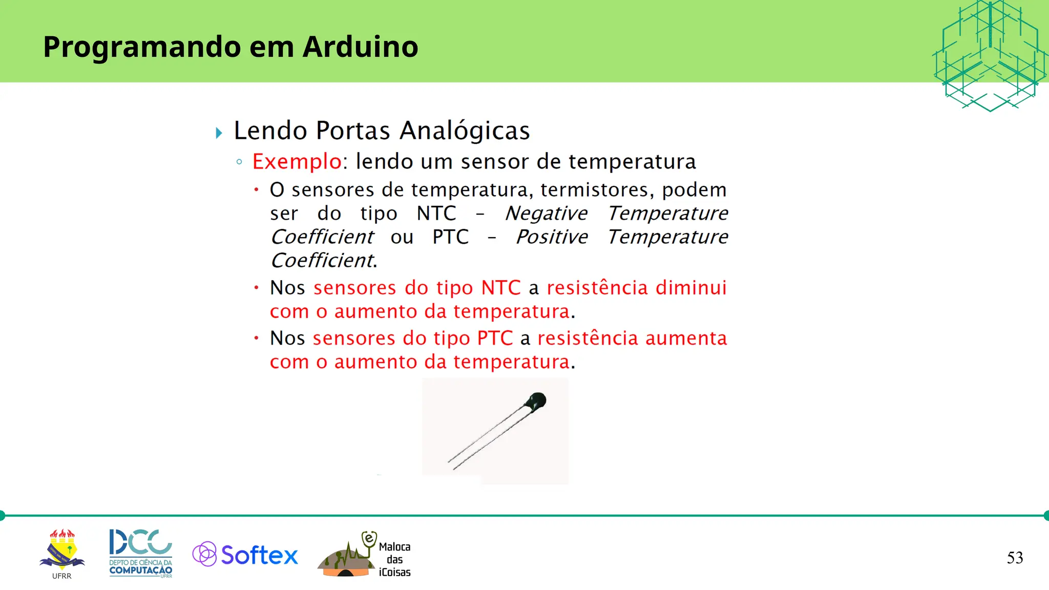 53
Programando em Arduino
 