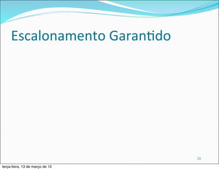 Escalonamento	
  GaranHdo




                                 24

terça-feira, 13 de março de 12
 