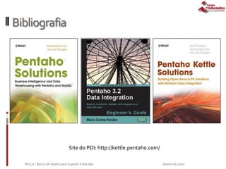 Bibliografia
Janeiro de 2010IN1177 - Banco de Dados para Suporte à Decisão
Site do PDI: http://kettle.pentaho.com/
 