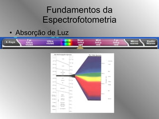 Fundamentos da Espectrofotometria Absorção de Luz 