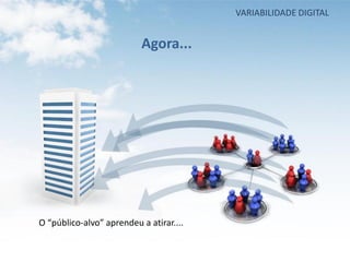 VARIABILIDADE DIGITAL


                          Agora...




O “público-alvo” aprendeu a atirar....
 