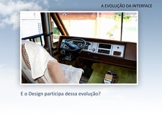 A EVOLUÇÃO DA INTERFACE




E o Design participa dessa evolução?
 