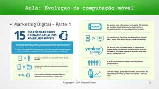 Copyright © 2016 Janynne Gomes 32
●
Marketing Digital – Parte 1
Aula: Evoluçao da computação móvel
 