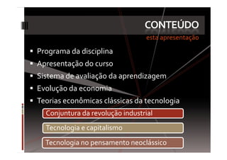 Apresentação da disciplina