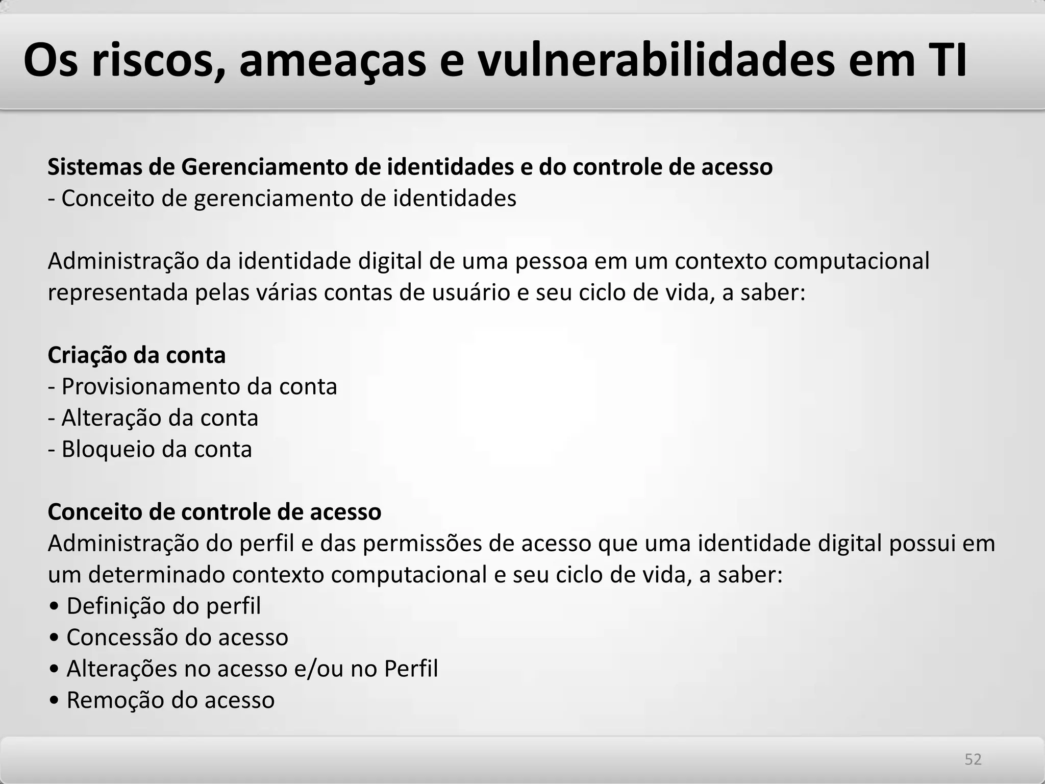 Os riscos, ameaças e vulnerabilidades em TI Arquiteturas de redes Seguras São todos os elementos de proteção e defesa de rede postos em prática para proteger os ativos da organização. Arquitetura de rede segura permite operacionalizar a política de segurança. O principal objetivo é proteger o acesso aos elementos-chave da infra-estrutura de rede, bem como as informações que são armazenados e que nela trafegam. A arquitetura de rede segura é importante e se faz necessária pelos seguintes motivos: -Necessária para especificar produtos de segurança de infra-estrutura tais como firewalls, IDS, roteadores, proxies, VPNs, sistemas de criptografia, autenticação e de controle de acesso à rede, aos sistemas operacionais e às aplicações; -Necessária para proteger as redes da corporação contra os ataques aos quais estamos expostos -Necessária para especificar os controles necessários, baseados em ferramentas e processos de gerenciamento e monitoração de segurança; -Necessária para Definir a estrutura de alta disponibilidade para os sistemas críticos; -Necessária para gerar procedimentos e métricas para os controles; 4848