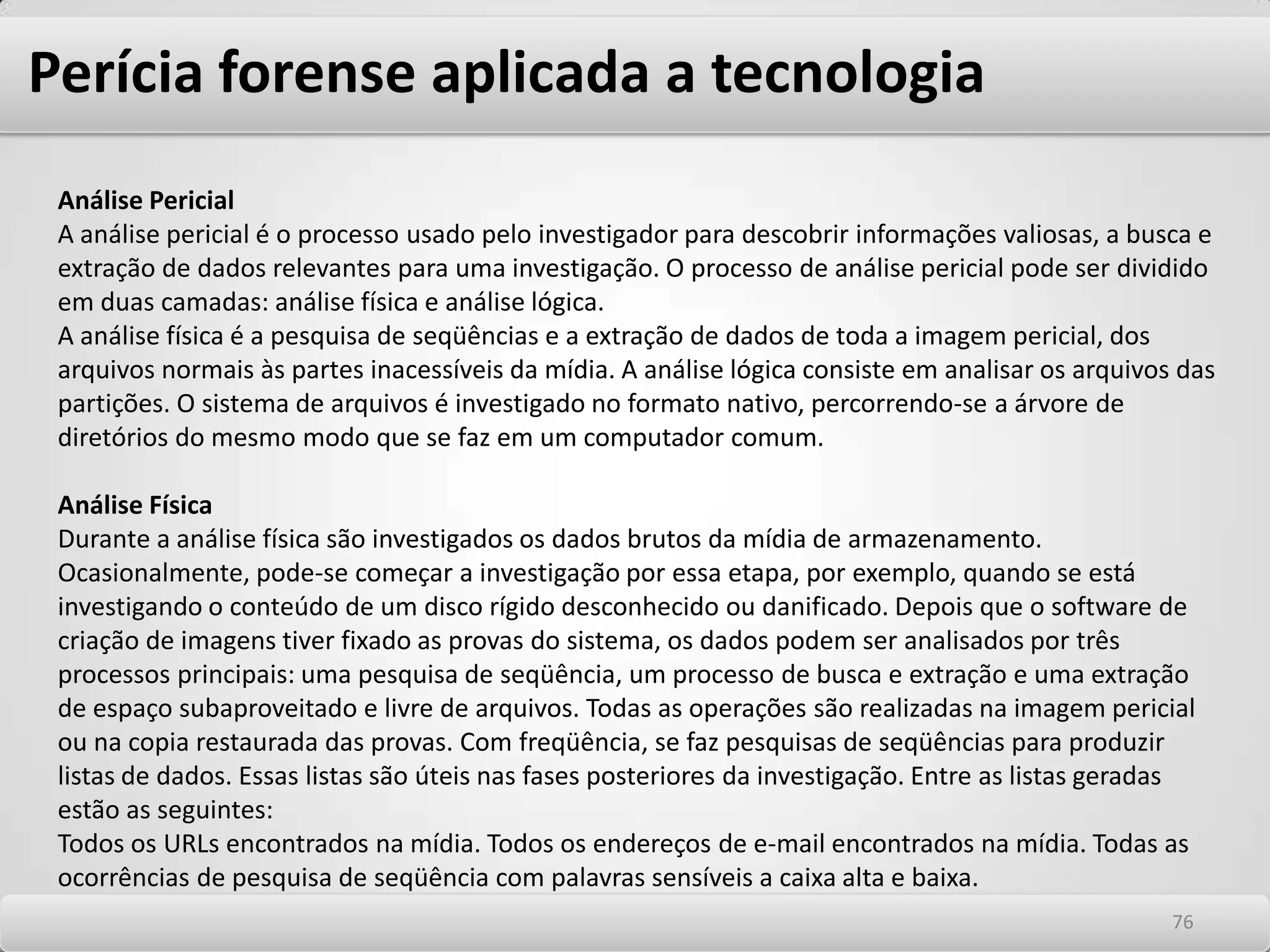 Estabelecendo controle e contramedidas de segurança A complexidade dos ambientes faz da alta disponibilidade um item difícil de ser alcançado. Assim todo novo investimento é uma oportunidade de melhorar a disponibilidade do ambiente. Podemos considerar os seguintes desafios que se apresentam em se tratando da estratégia, custo e de viabilidade de estruturas que devem ser avaliadas quanto à disponibilidade. -Número de plataformas diferentes -Tamanho dos bancos de dados -Nível de integração entre os sistemas -Volume de dados -Número de interfaces -Grau de automação -Diversidade de sistemas de rede -Adequação das práticas de gerenciamento -Requerimentos de performance 7272