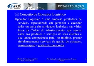 Logística: Administração e Transporte