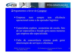 Logística: Administração e Transporte