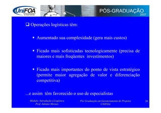 Logística: Administração e Transporte