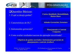 Logística: Administração e Transporte