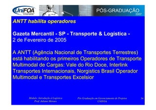 Logística: Administração e Transporte