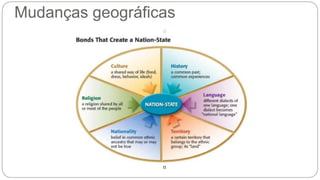 Mudanças geográficas 
 