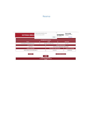 Reserva
 