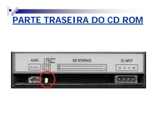 PARTE TRASEIRA DO CD ROM 
 