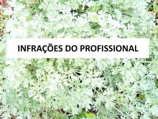 INFRAÇÕES DO PROFISSIONAL
 
