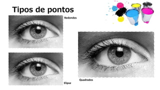 Tipos de pontos
Quadrados
Redondos
Elipse
 