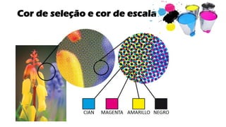 Cor de seleção e cor de escala
 