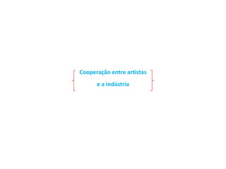 Cooperação entre artistas
e a indústria

 