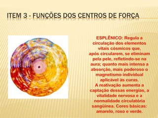 ITEM 3 - FUNÇÕES DOS CENTROS DE FORÇA
 